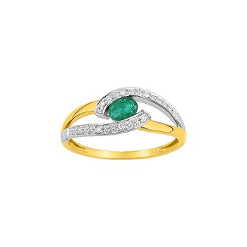 Bague femme - Emeraude - Or 18 Carats