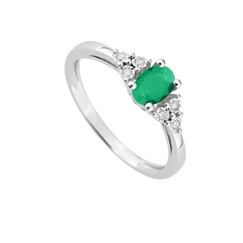 Bague femme - Emeraude - Or 18 Carats