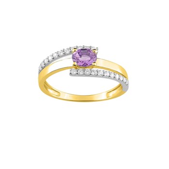Bague femme - améthyste - Or 18 Carats