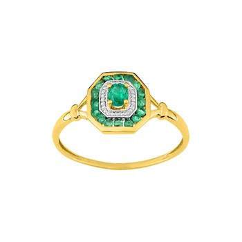 Bague femme - Emeraude - Or 18 Carats