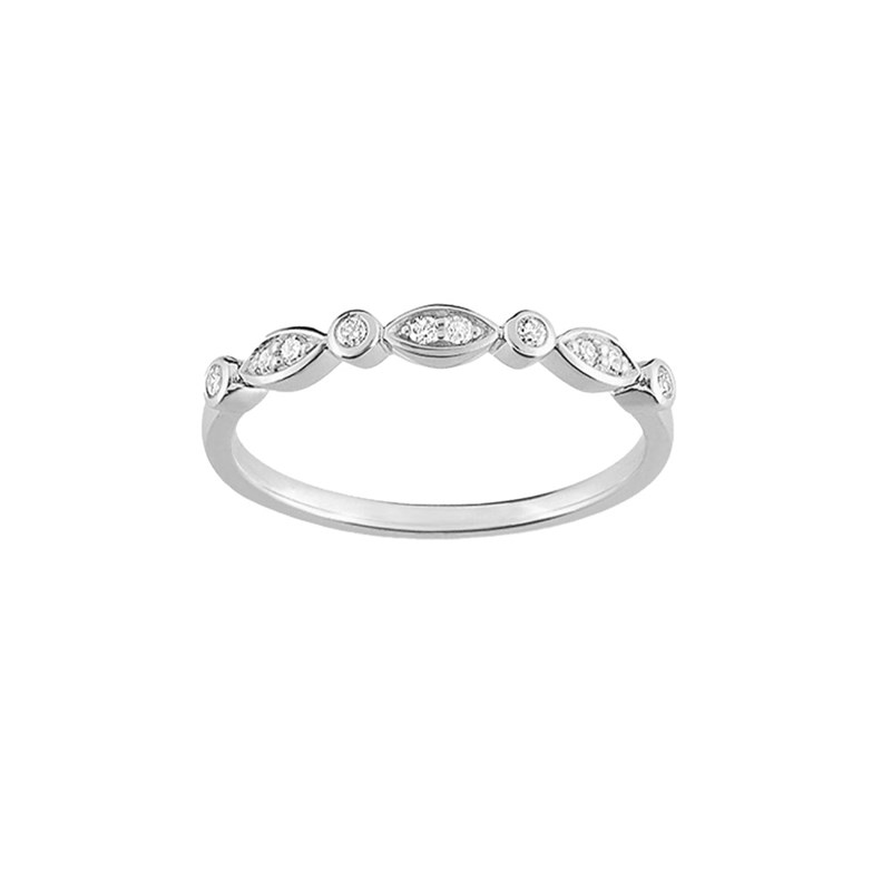 Bague Femme - Or 18 Carats - Diamant 0.10 Carats