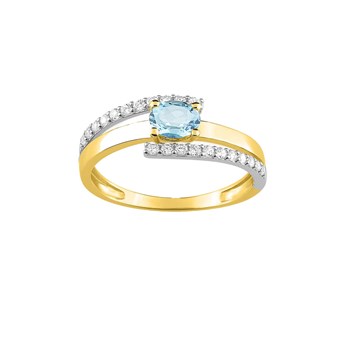 Bague femme - topaze - Or 18 Carats