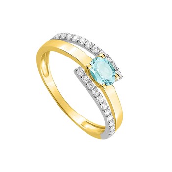 Bague femme - topaze - Or 18 Carats
