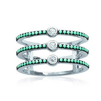 Bague Femme - Argent 925 - Oxyde de zirconium