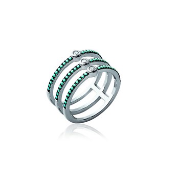 Bague Femme - Argent 925 - Oxyde de zirconium