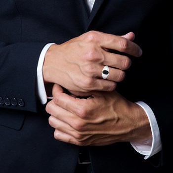 Bague Femme - Argent 925 - Onyx synthétique