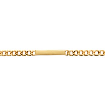Gourmette Homme - Plaqué Or - Chaîne gourmette - Largeur : 4 mm - Longueur : 18 cm