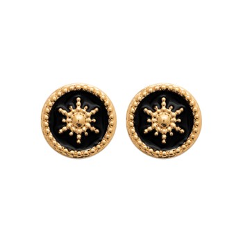 Boucles d'oreilles Femme - Plaqué Or - Email