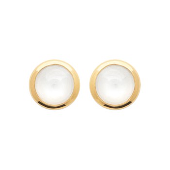 Boucles d'oreilles Femme - Plaqué Or - Pierre de lune