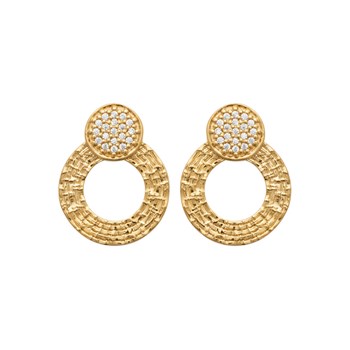 Boucles d'oreilles Femme - Plaqué Or - Oxyde de zirconium