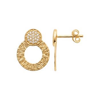 Boucles d'oreilles Femme - Plaqué Or - Oxyde de zirconium