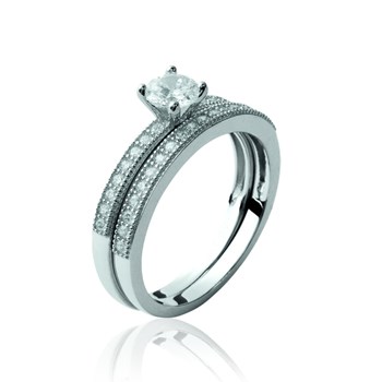 Bague Femme - Argent 925 - Oxyde de zirconium