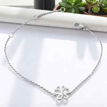 Bracelet papillon oxydes de zirconium sur les ailes Argent 925 Rhodié