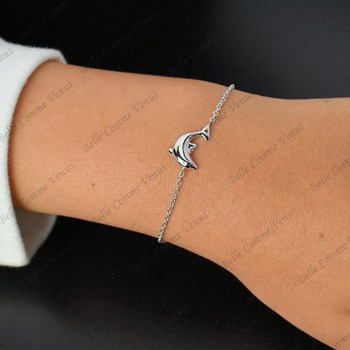 Bracelet dauphin Argent 925 Rhodié