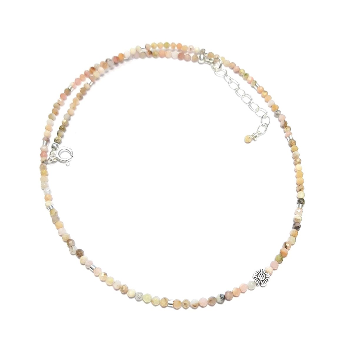 Collier Opale Rose Abaeté Argent 925