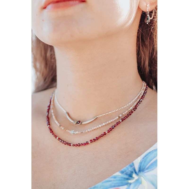 Collier Opale Rose Abaeté Argent 925 - vue 2
