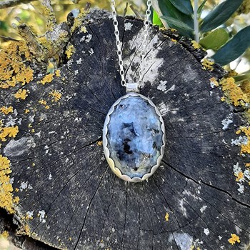 Sautoir Ethnique Labradorite Noire