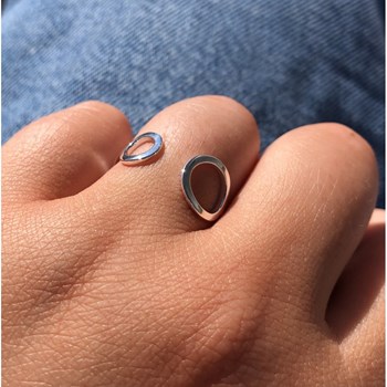 Zilveren Ring Twee Ringen