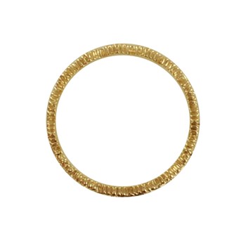 Vergulde ring met kleine bloemen