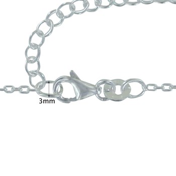 Chaine en Argent 925/1000 Maille Forçat 1,6mm Réglable de 40cm à 45cm