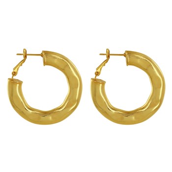 Vergulde Créoles Bosselées Oorbellen