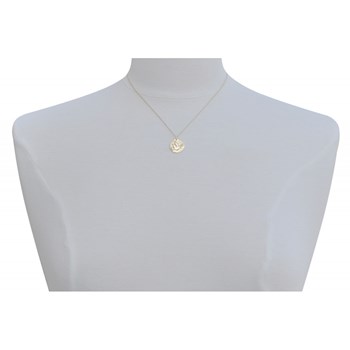 Gold-plated Pendant Round Dove of Peace Medal