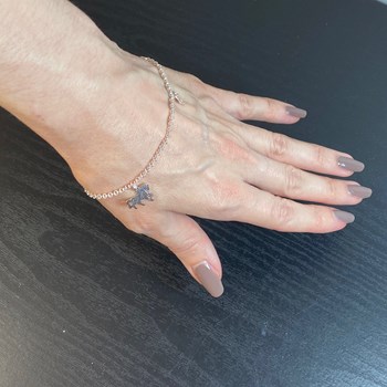 Bracelet trois chevaux : deux petits et un grand - Argent massif 925