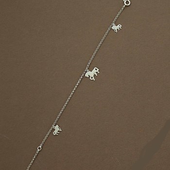 Bracelet trois chevaux : deux petits et un grand - Plaqué or