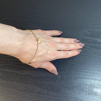 Bracelet trois chevaux : deux petits et un grand - Plaqué or