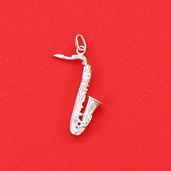 Pendentif saxophone ténor - Argent massif 925/1000
