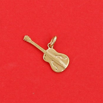 Pendentif guitare - Plaqué or