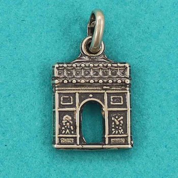 Pendentif sur Paris : l' Arc de Triomphe - Argent massif 925/1000