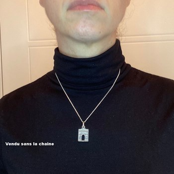 Pendentif sur Paris : l' Arc de Triomphe - Argent massif 925/1000