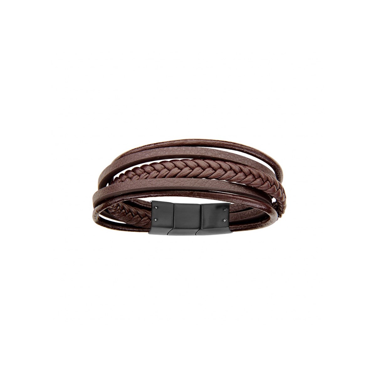 Bracelet Cuir multifils - Marron