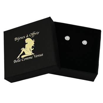 Rhodium 925 zilveren ronde oorbellen met natuurlijke maansteen chip