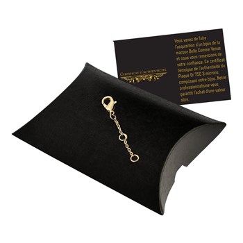 Gold plated 750 3 microns chain extension for necklace bracelet extension