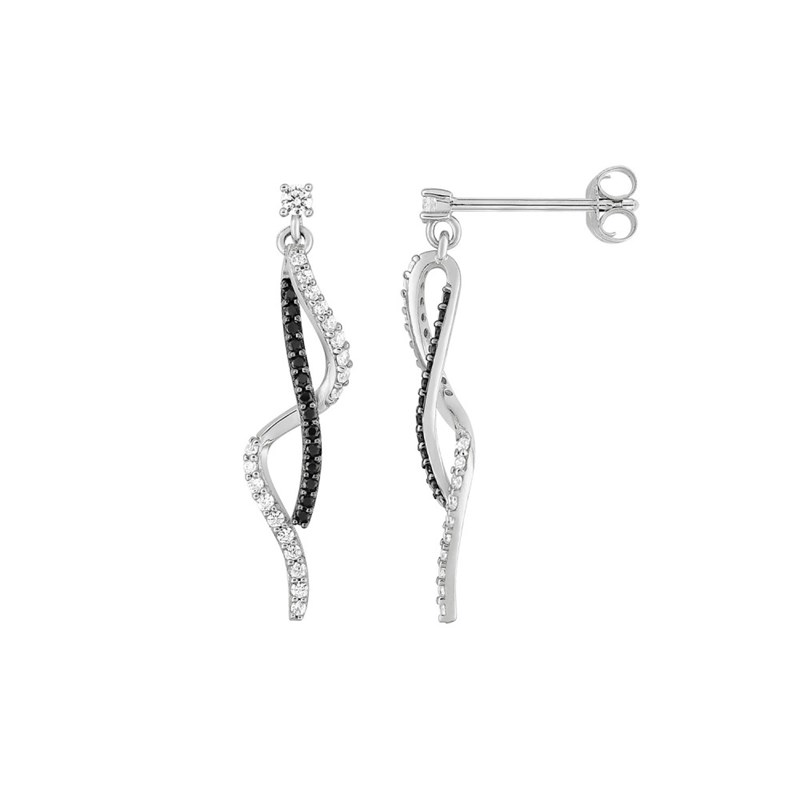 Boucles d'oreilles femme - Argent 925 - Oxyde de zirconium