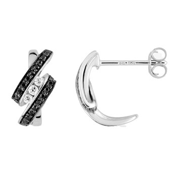 Boucles d'oreilles femme - Oxydes de zirconium de couleur - Argent 925