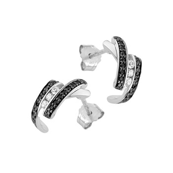 Boucles d'oreilles femme - Oxydes de zirconium de couleur - Argent 925