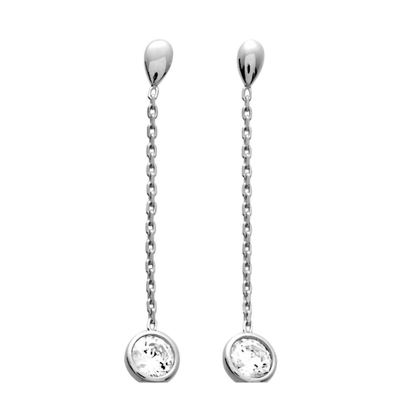 Boucles d'oreilles femme - Oxyde de zirconium - Argent 925