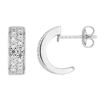 Damesoorbellen - Zirkoniumoxide - 925 Sterling Zilver