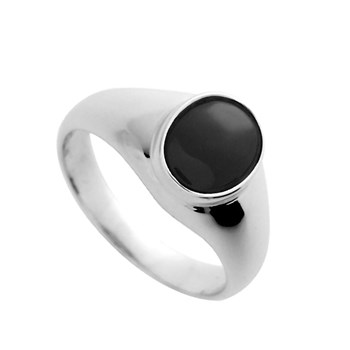 Chevalière homme - Onyx - Argent 925