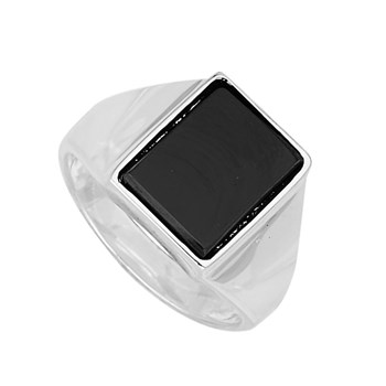 Chevalière homme - onyx - Argent 925