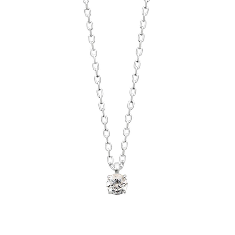 Collier Femme - Argent 925 - Oxyde de zirconium - Longueur : 45 cm