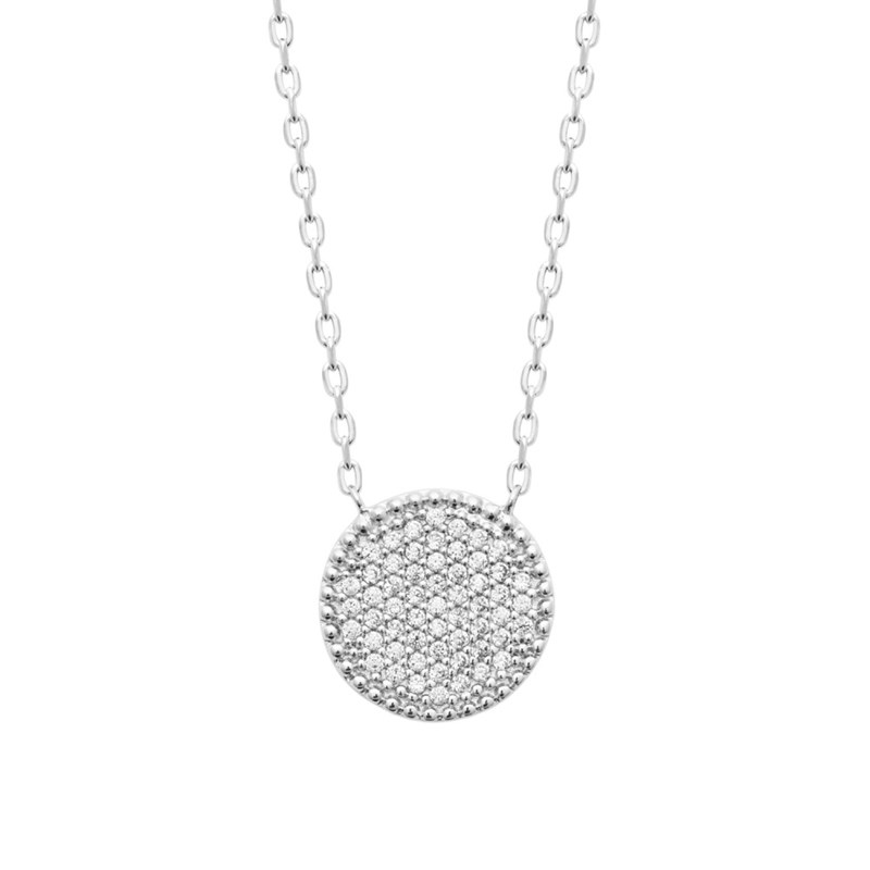 Collier Femme - Argent 925 - Oxyde de zirconium - Longueur : 45 cm