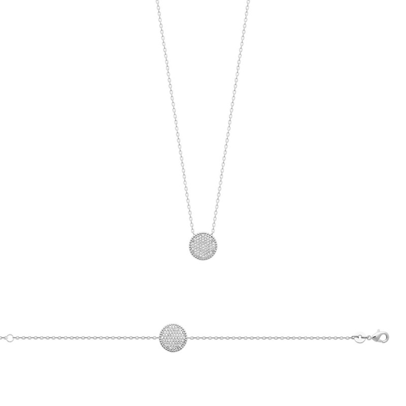 Collier Femme - Argent 925 - Oxyde de zirconium - Longueur : 45 cm - vue 2
