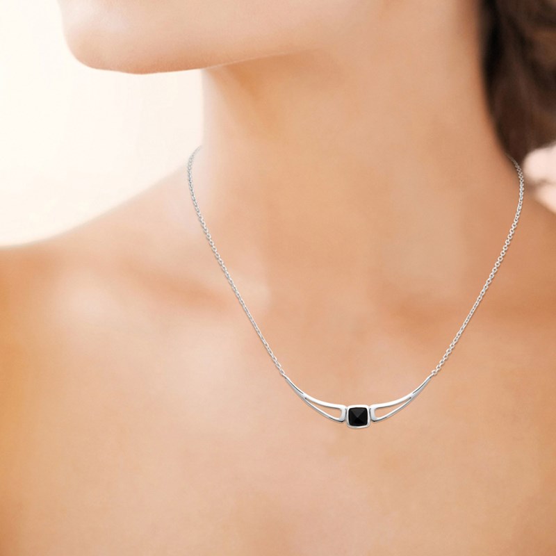 Collier Femme - Argent 925 - Agate - Longueur : 45 cm - vue 3
