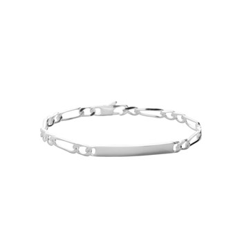 Gourmette Homme - Argent 925 - Cheval alternée 1+2 - Largeur : 4 mm - Longueur : 18 cm