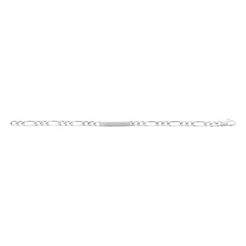 Gourmette Homme - Argent 925 - Cheval alternée 1+2 - Largeur : 4 mm - Longueur : 18 cm