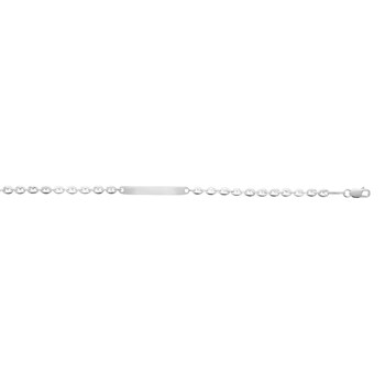 Gourmette Mixte - Argent 925 - Chaîne grain de café - Largeur : 4 mm - Longueur : 18 cm